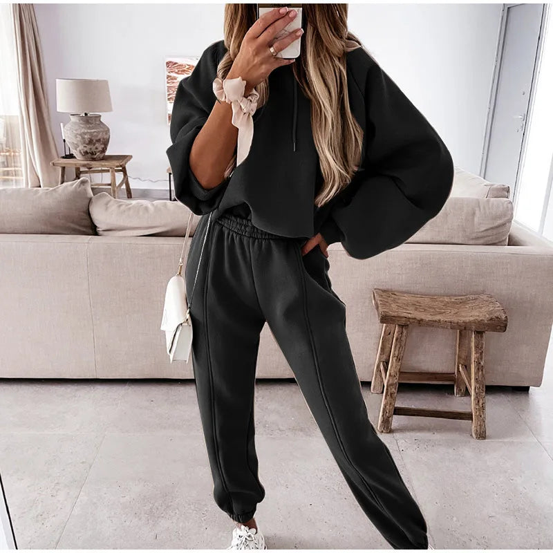 2023 Women Hoodies Sports Tops Pants Tracksuit Sweatshirt Sweat Suit Jogging Set Long Sleeve Hoodie Sport Pants Lady Suit