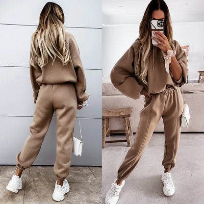 2023 Women Hoodies Sports Tops Pants Tracksuit Sweatshirt Sweat Suit Jogging Set Long Sleeve Hoodie Sport Pants Lady Suit